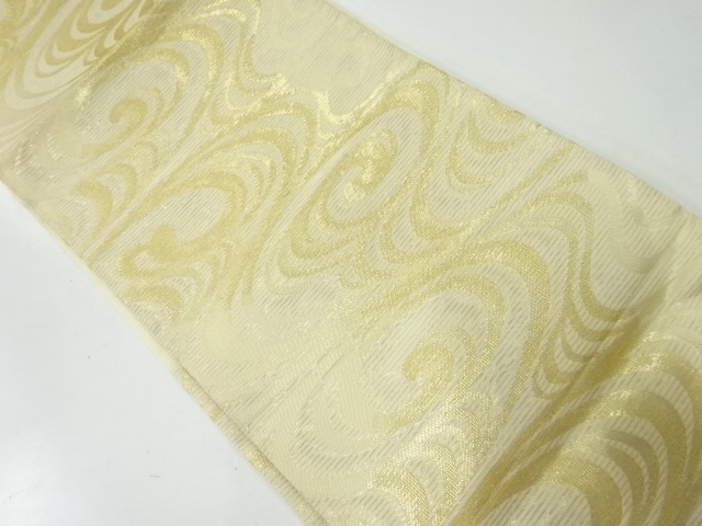 アンティーク　絽観世水模様織出し袋帯（材料）